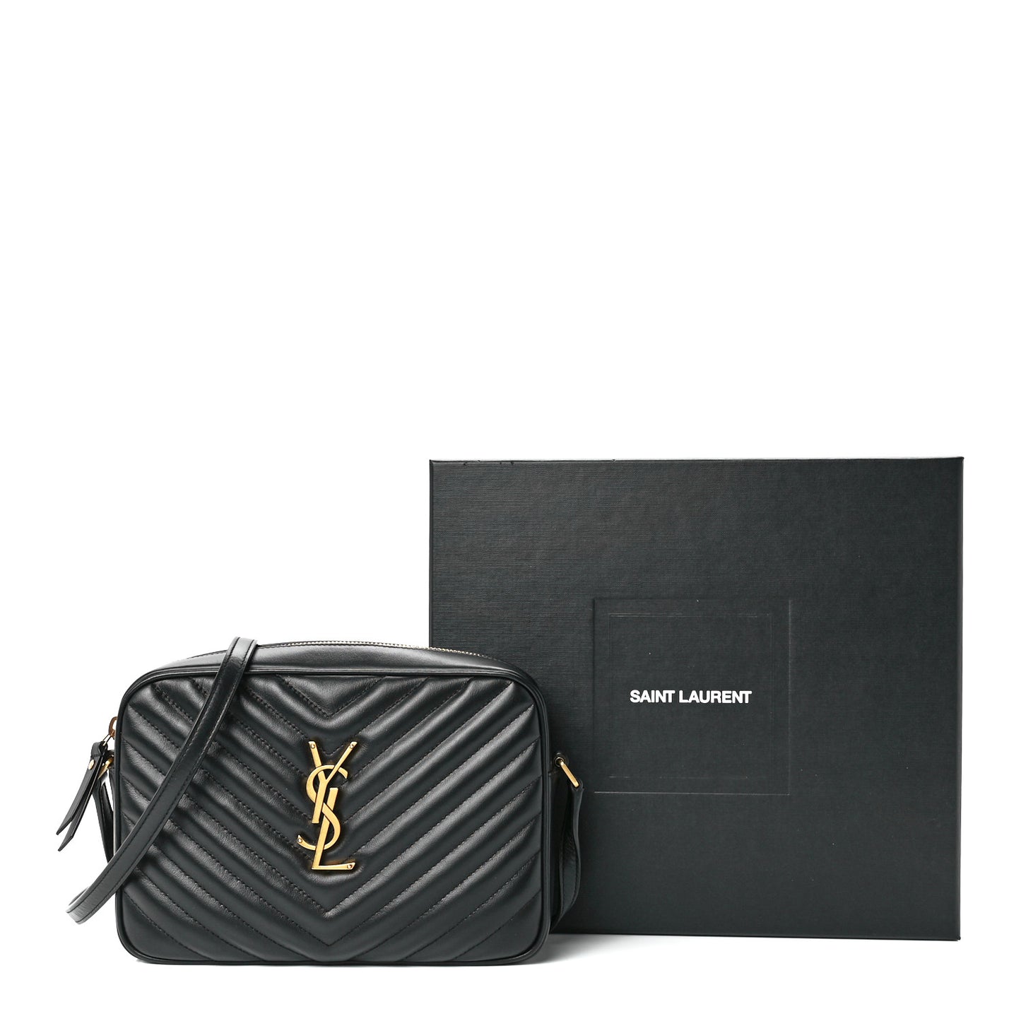 Calfskin Matelasse Monogram Lou Camera Bag Black