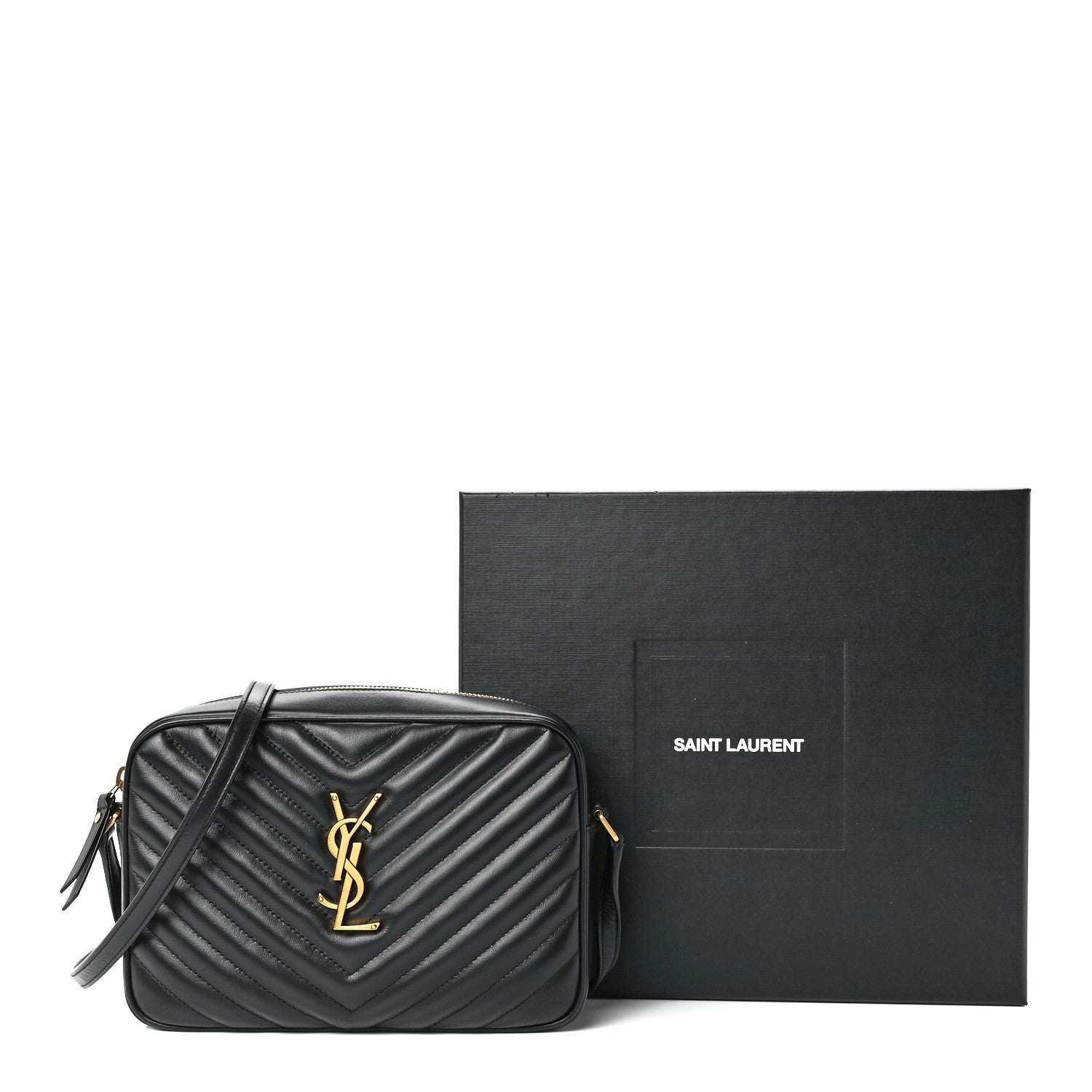 Saint Laurent Calfskin Matelasse Monogram Lou Camera Bag Black 11 of 11