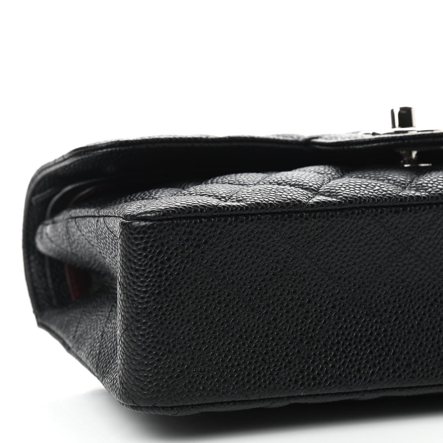 Caviar Quilted Small Double Flap Black
