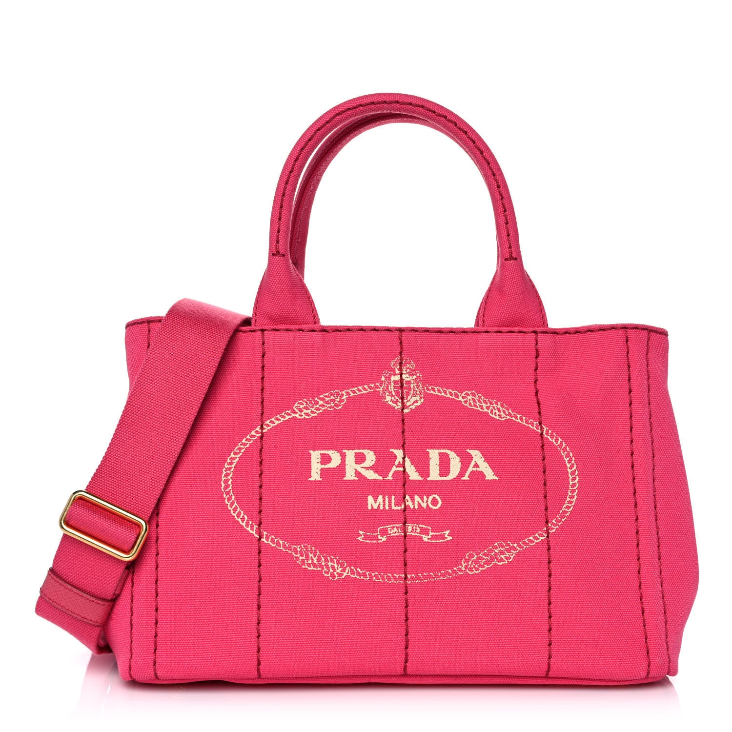 Prada Canapa Small Logo Tote Peonia 1 of 11