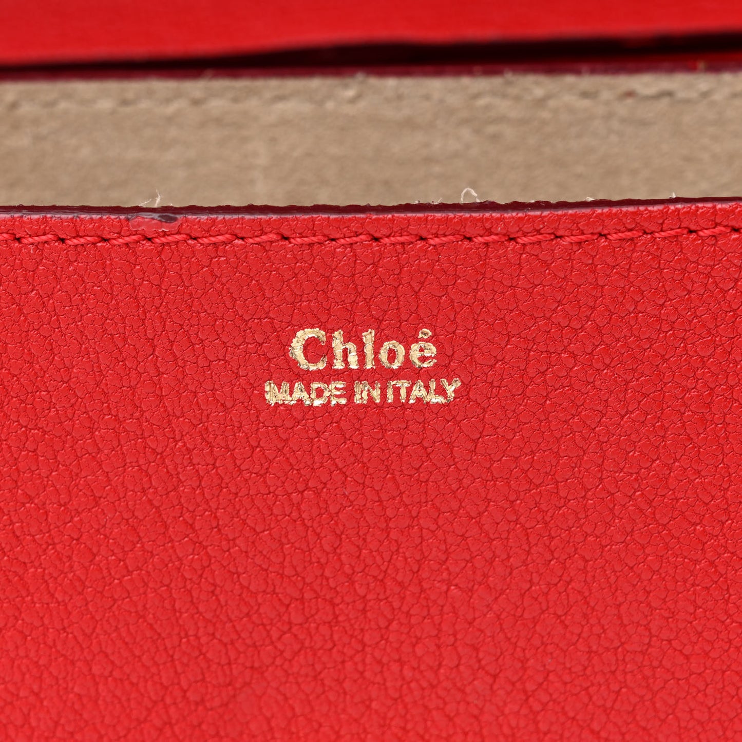 Grained Lambskin Drew Shoulder Bag Plaid Red