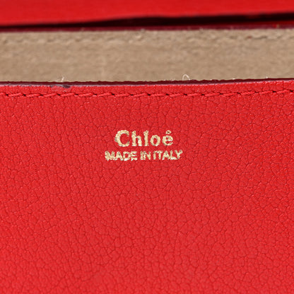 Chloe Grained Lambskin Drew Shoulder Bag Plaid Red 6 of 14