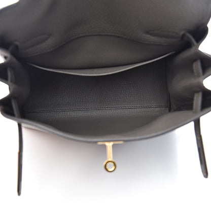 Hermes Taurillon Clemence Kelly Ado Backpack Etain 5 of 11