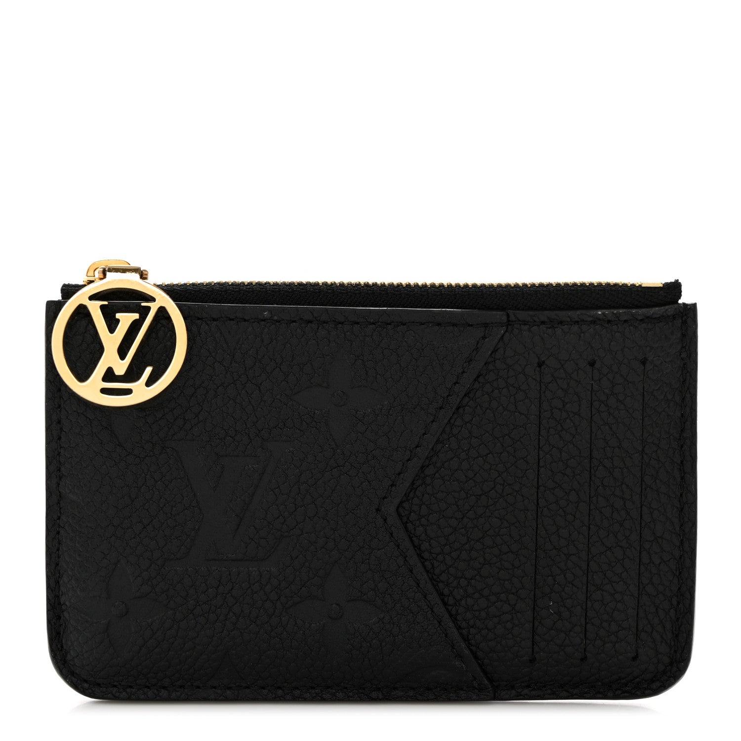Louis Vuitton LOUIS VUITTON Empreinte Monogram Zipped Romy Card Holder Black 1 of 6