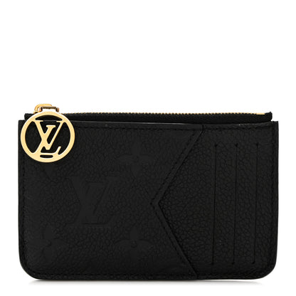 Louis Vuitton LOUIS VUITTON Empreinte Monogram Zipped Romy Card Holder Black 1 of 6