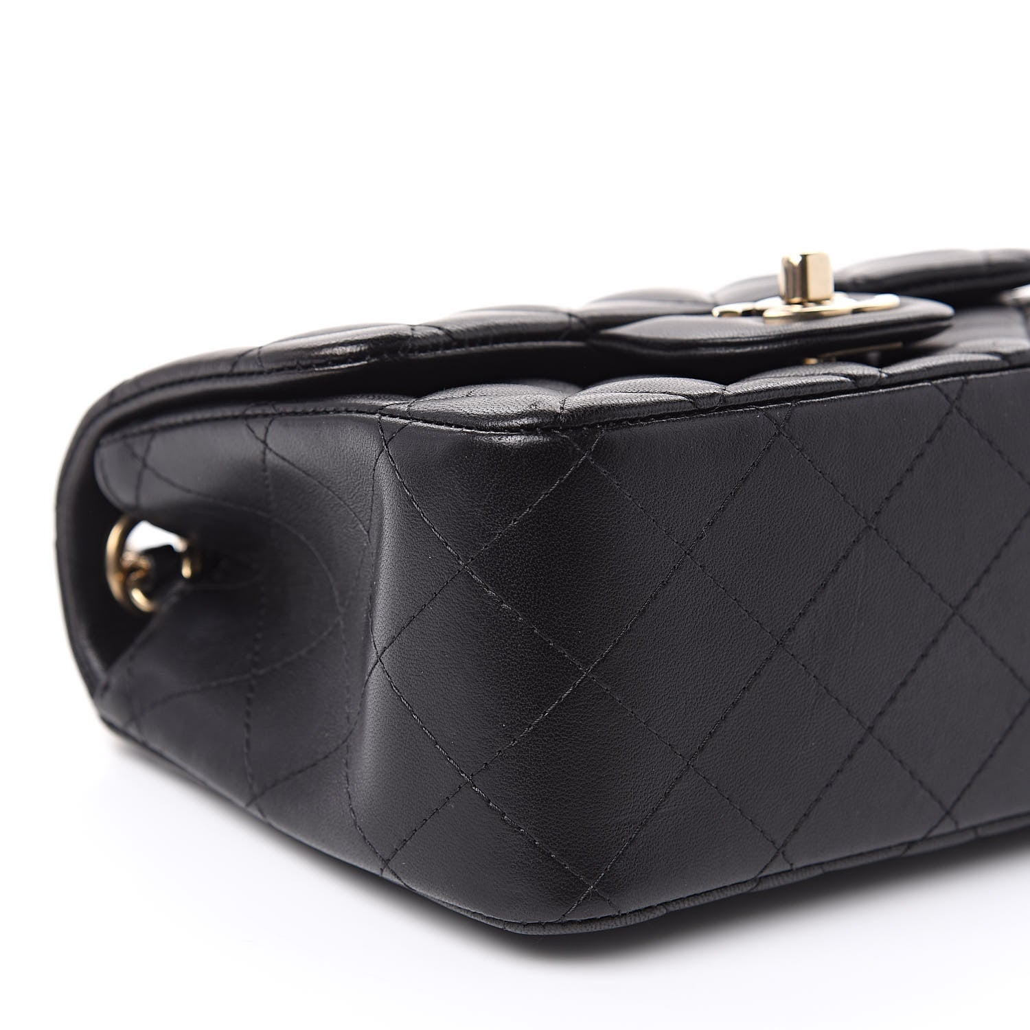 Chanel Lambskin Quilted Mini Square Flap Black 9 of 12