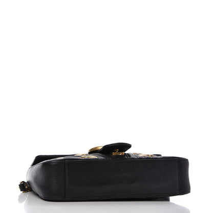 Gucci Calfskin Matelasse Animal Studs Medium GG Marmont Shoulder Bag Black 4 of 10