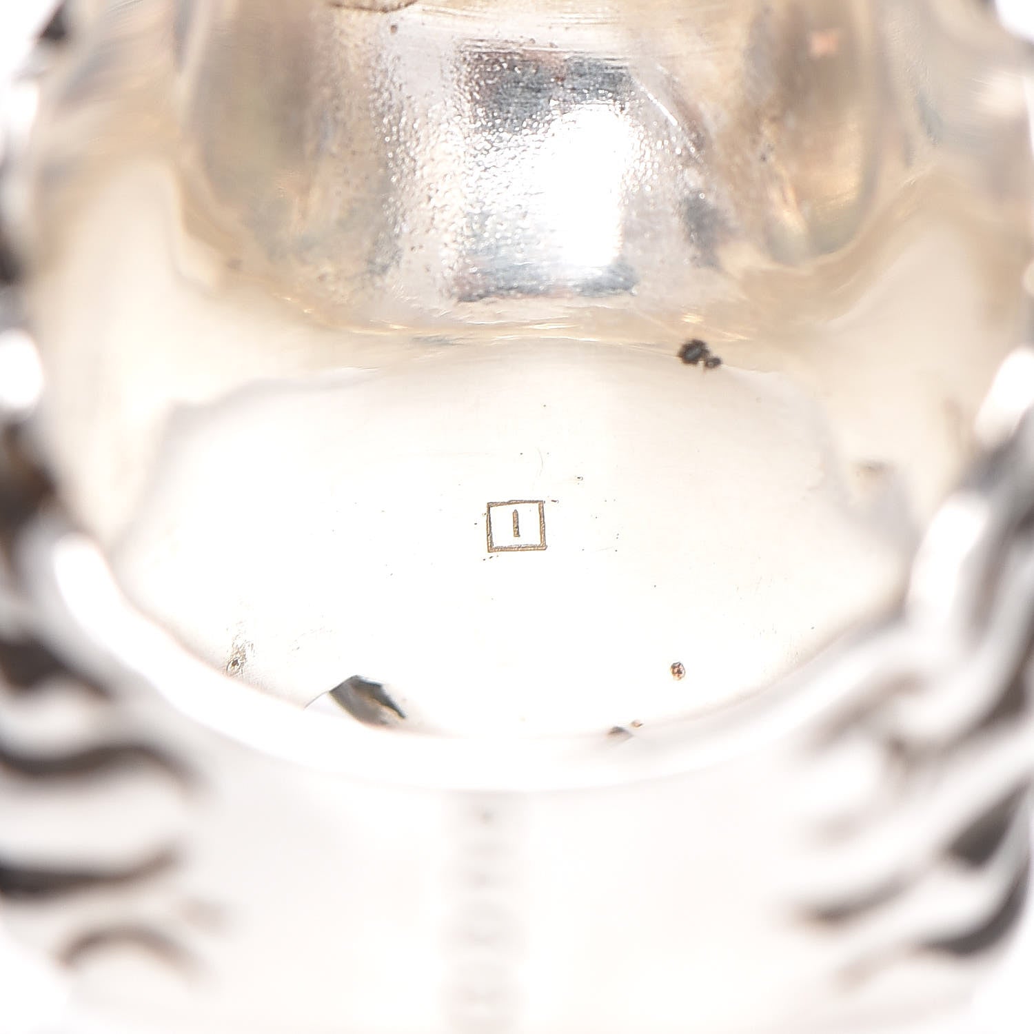 Gucci Metal Crystal Lion Head Ring Black Aged Silver 6 of 7