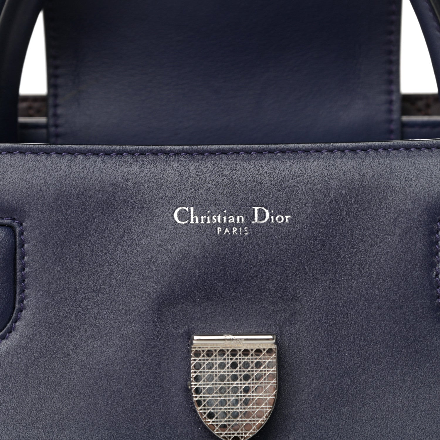 Christian Dior Calfskin Large Diorever Flap Navy 6 of 10