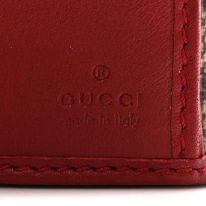 Gucci GG Supreme Monogram Web Continental Wallet Red 6 of 8