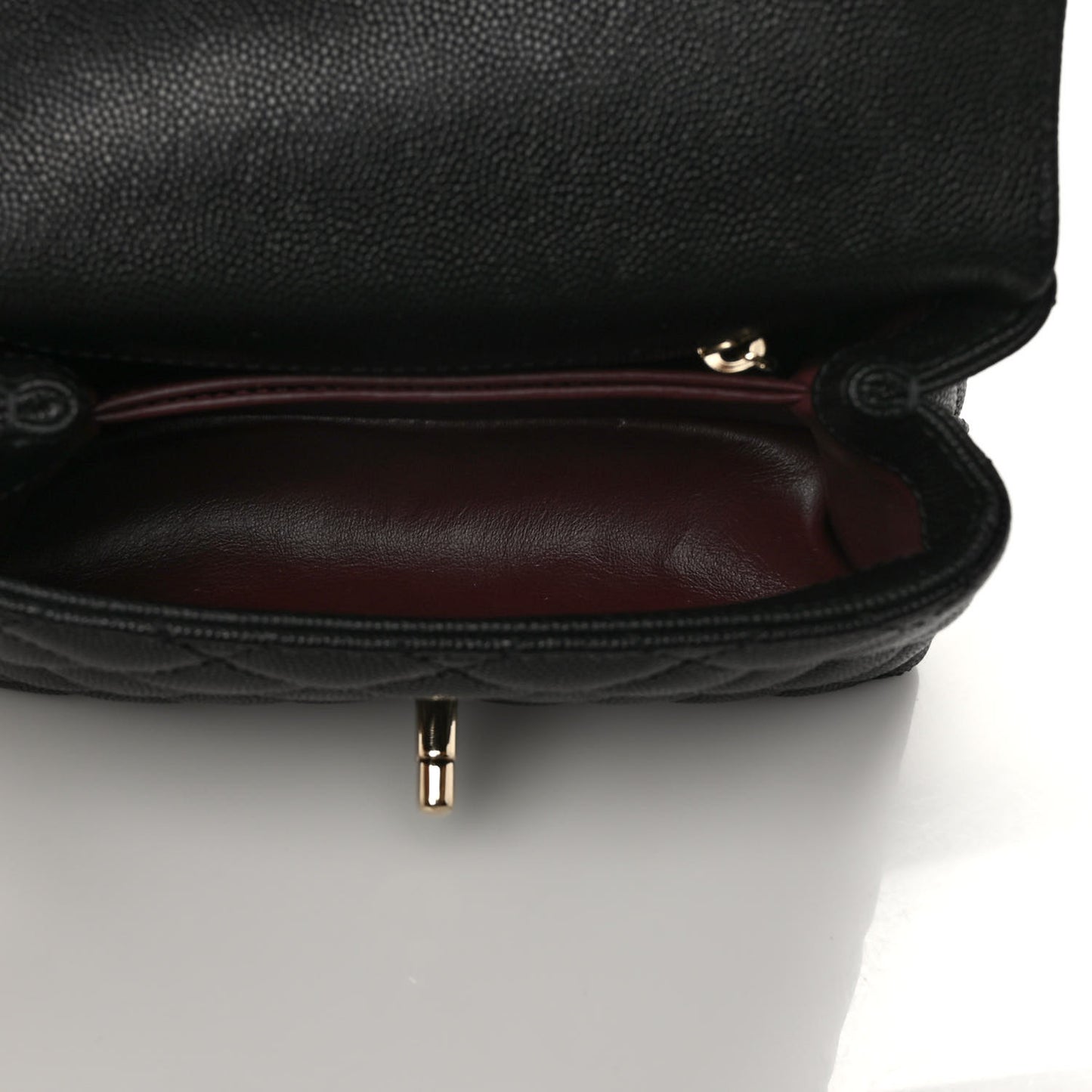 Caviar Quilted Extra Mini Coco Handle Flap Black