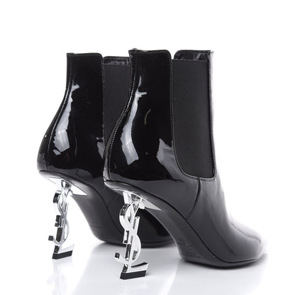 Saint Laurent Patent Opyum Booties 36 Black 4 of 8