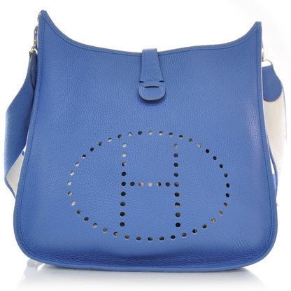 Hermes Clemence Evelyne III GM Mykonos Bleu 1 of 8