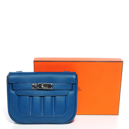 Hermes Veau Swift Mini Sac Berline Bleu Thalassa 2 of 13