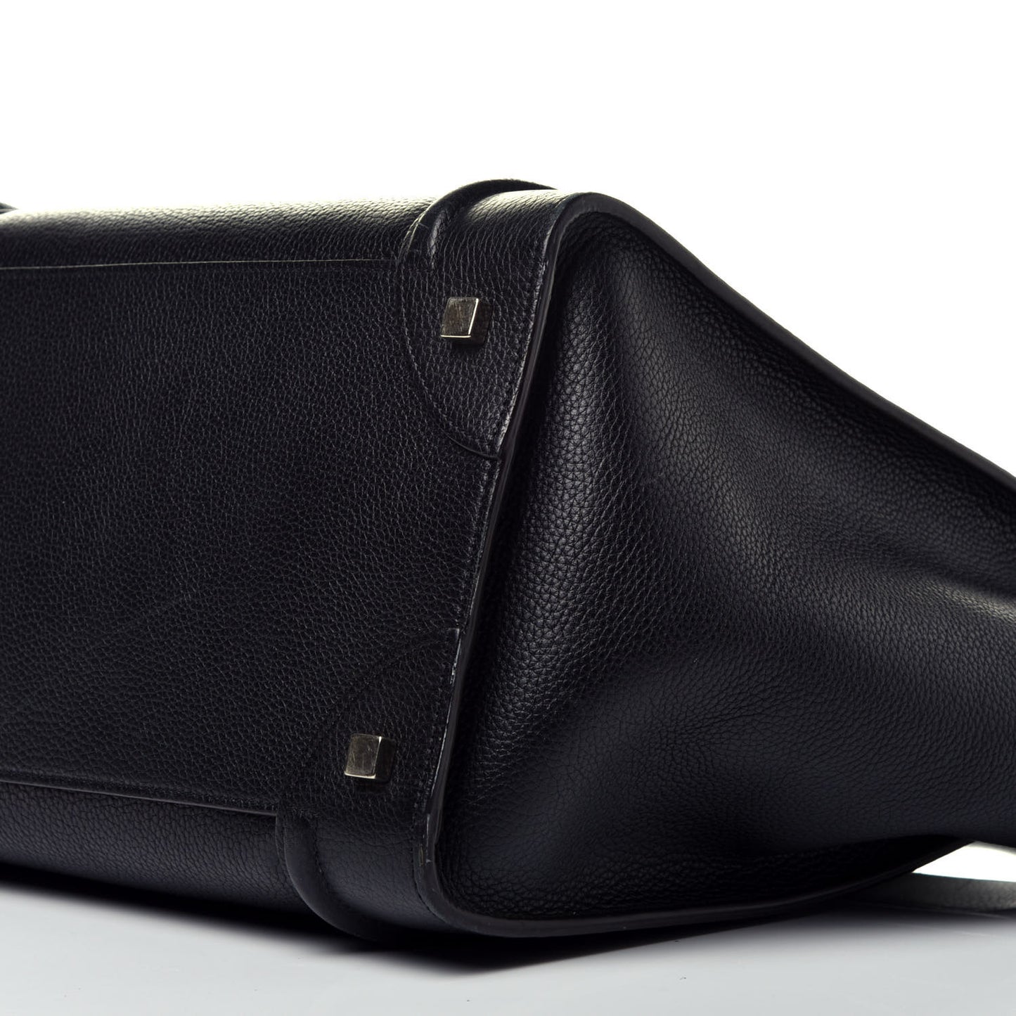 Drummed Calfskin Mini Luggage Black
