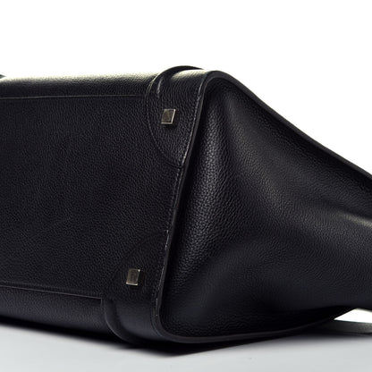 Celine Drummed Calfskin Mini Luggage Black 9 of 9