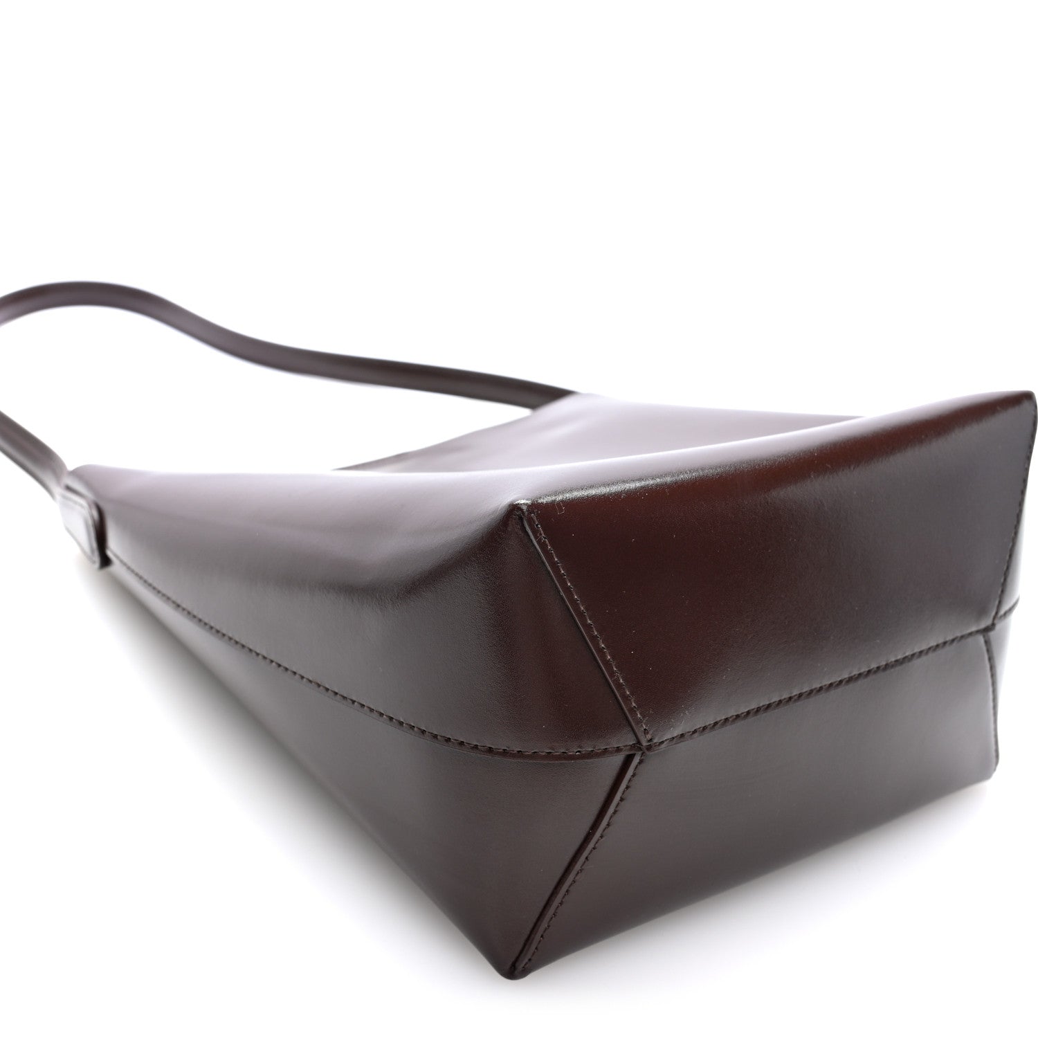 Mansur Gavriel Shiny Smooth Calfskin Small Everyday Cabas Brown 8 of 9