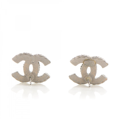 Chanel Ruthenium Enamel CC Earrings Black 4 of 5