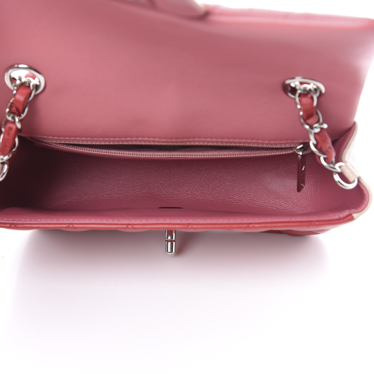 Chanel Lambskin Quilted Valentine Charms Tri-Color Mini Rectangular Flap Pink 5 of 15