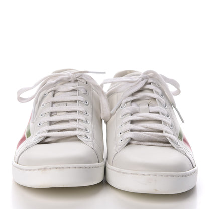 Gucci Calfskin Interlocking G Womens New Ace Sneakers 41 White Red Flame Green 3 of 9