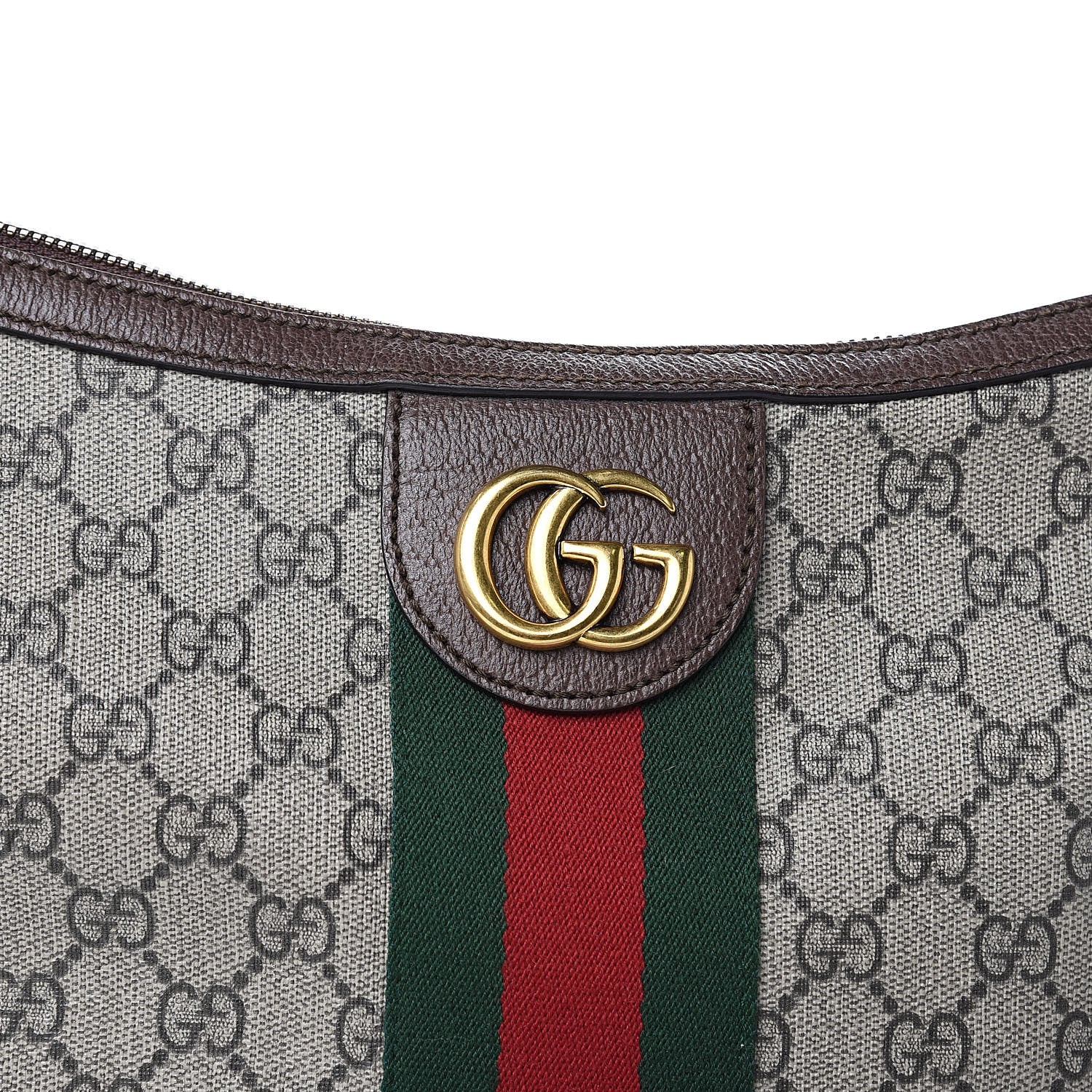 Gucci GG Supreme Monogram Web Small Ophidia Half Moon Hobo Brown 9 of 11