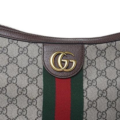 Gucci GG Supreme Monogram Web Small Ophidia Half Moon Hobo Brown 9 of 11