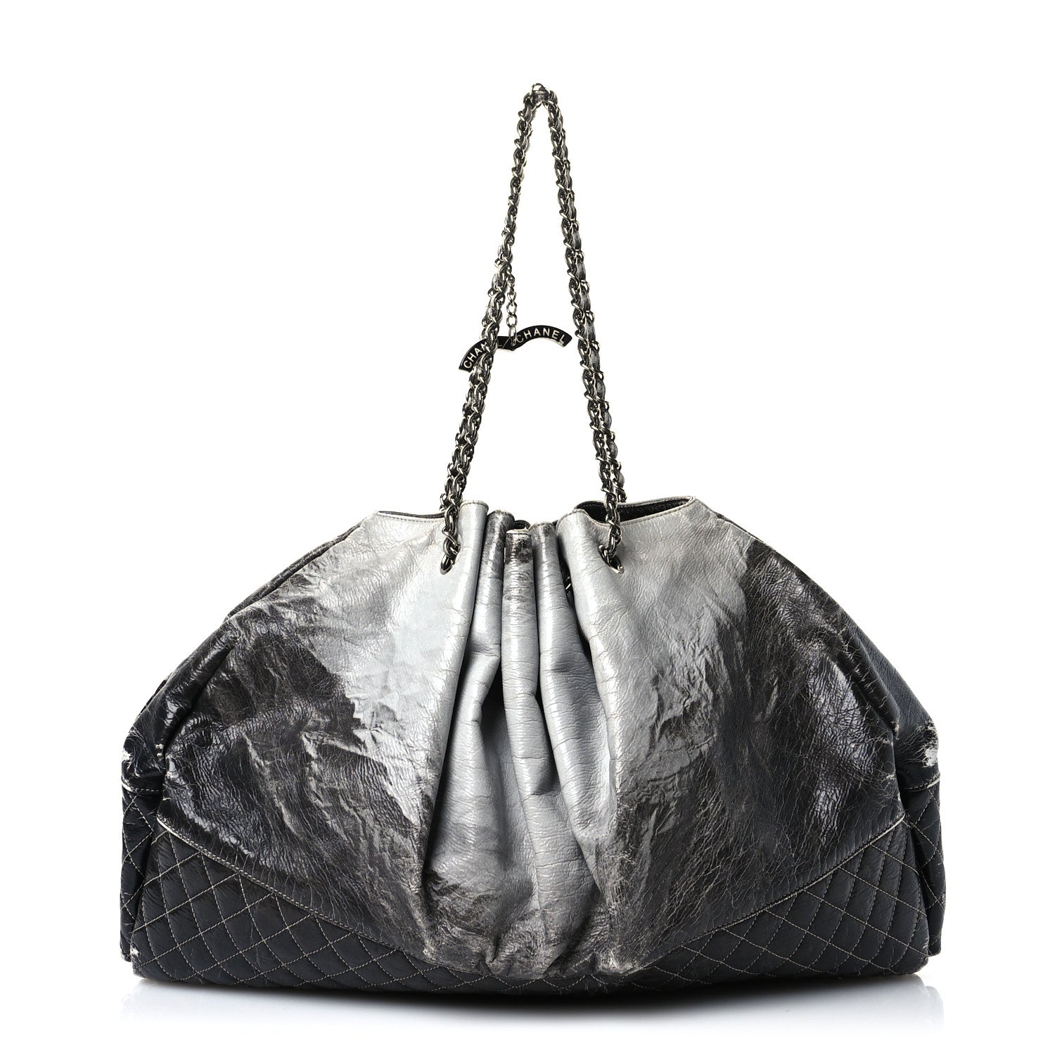 Chanel Vinyl Quilted Melrose Degrade Tote Black 1 of 14