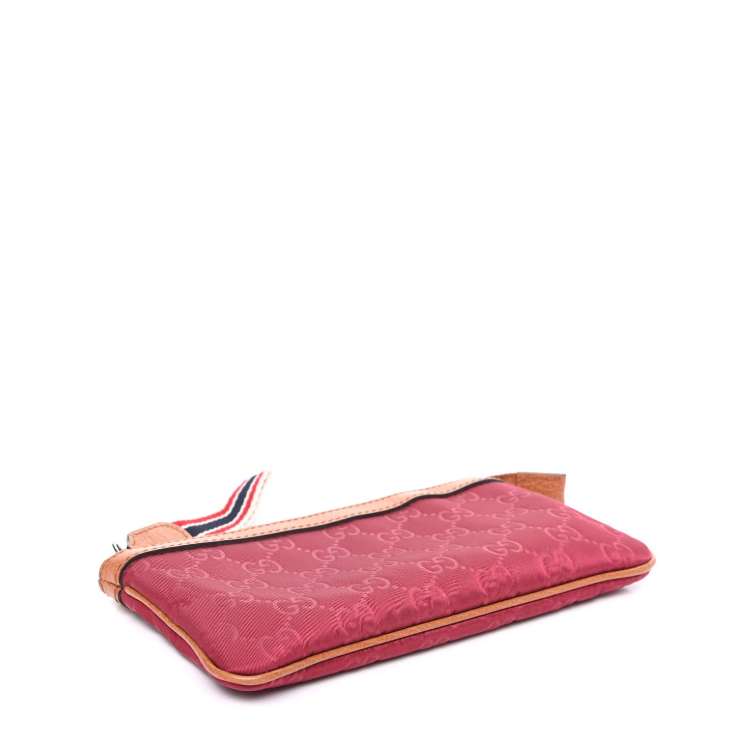Nylon Guccissima Zip Pouch Red