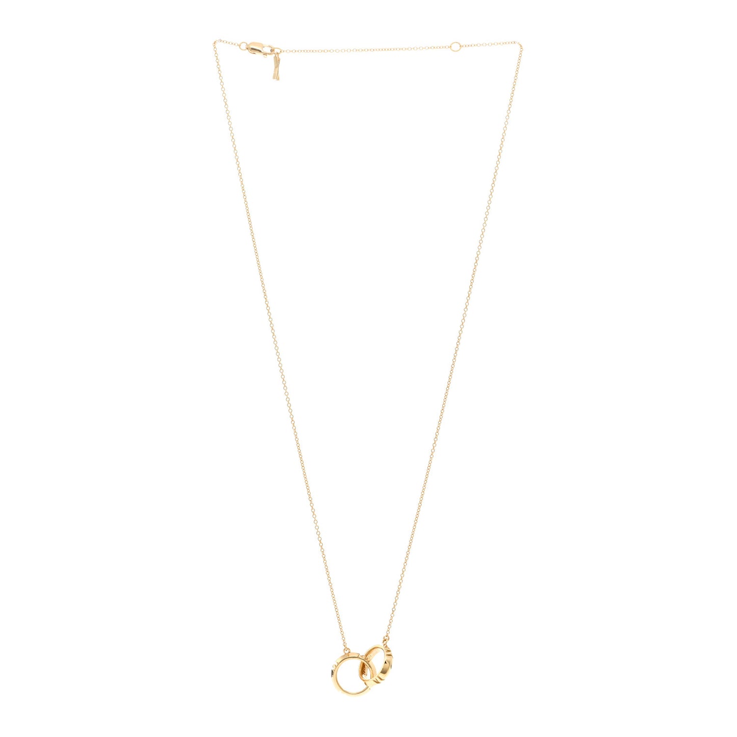 18K Yellow Gold Interlocking Atlas Open Pendant Necklace