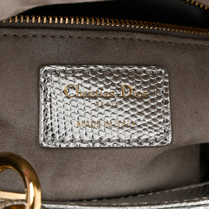 Christian Dior Metallic Lizard Mini Lady Dior Silver 6 of 10