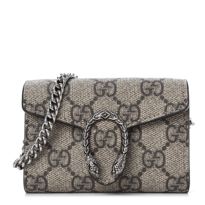 Gucci GG Supreme Monogram Dionysus Coin Purse Taupe 1 of 8