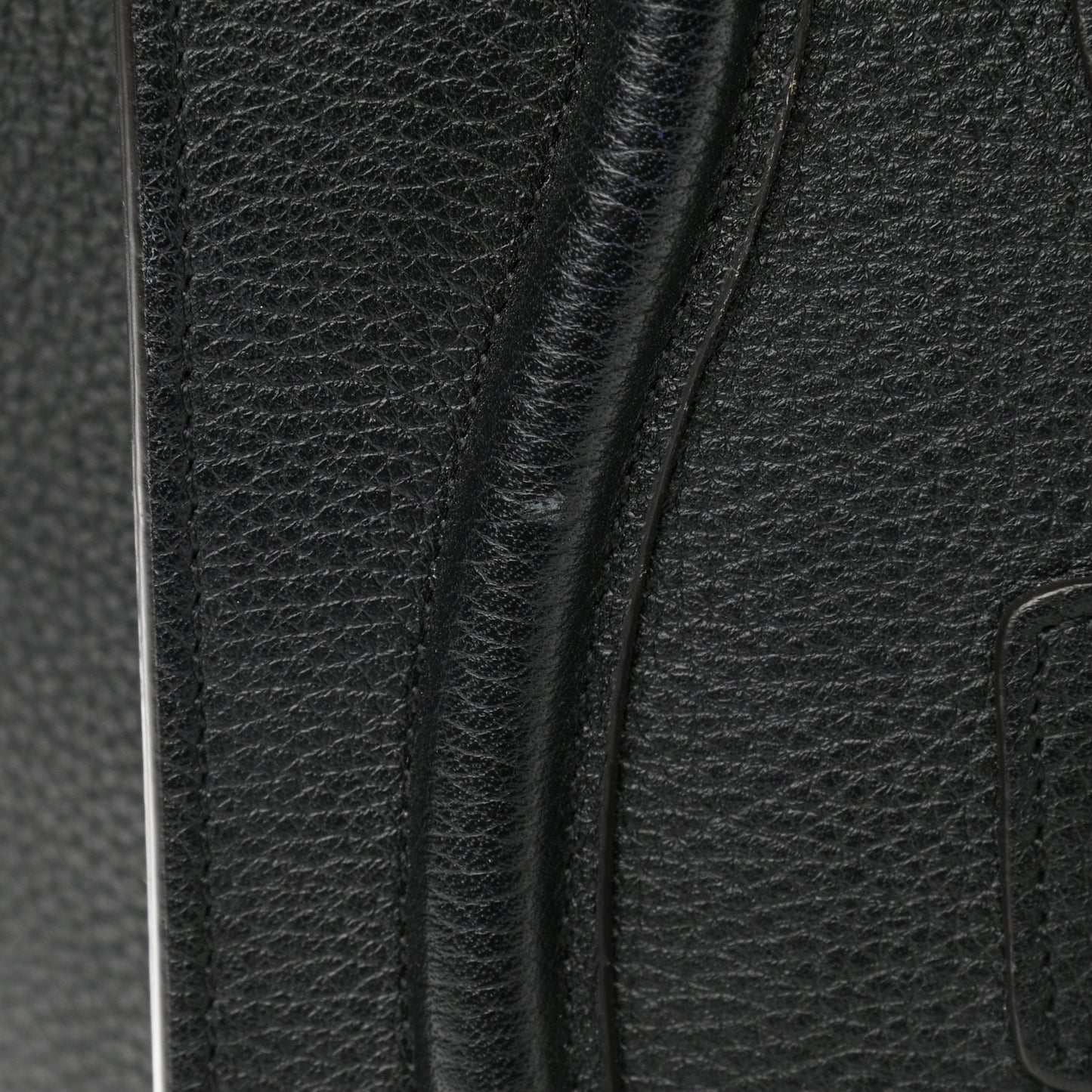 Drummed Calfskin Micro Luggage Black
