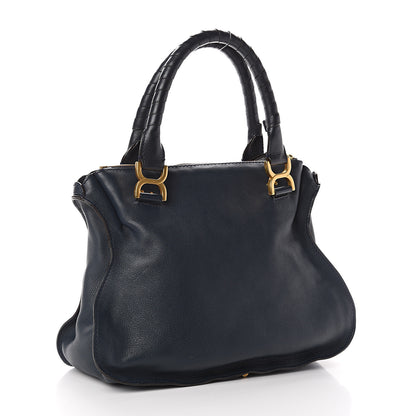 Chloe Calfskin Medium Marcie Satchel Navy 2 of 8