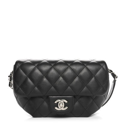 Chanel Calfskin Quilted CC Uniform Flap Belt Bag Black 1 of 11