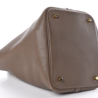 Hermes Taurillon Clemence Picotin Lock 22 MM Etoupe 9 of 10