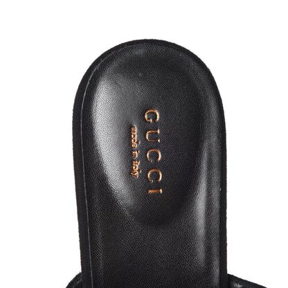 Gucci Suede Becky Ladder Fringe Sandals 37 Black 6 of 13