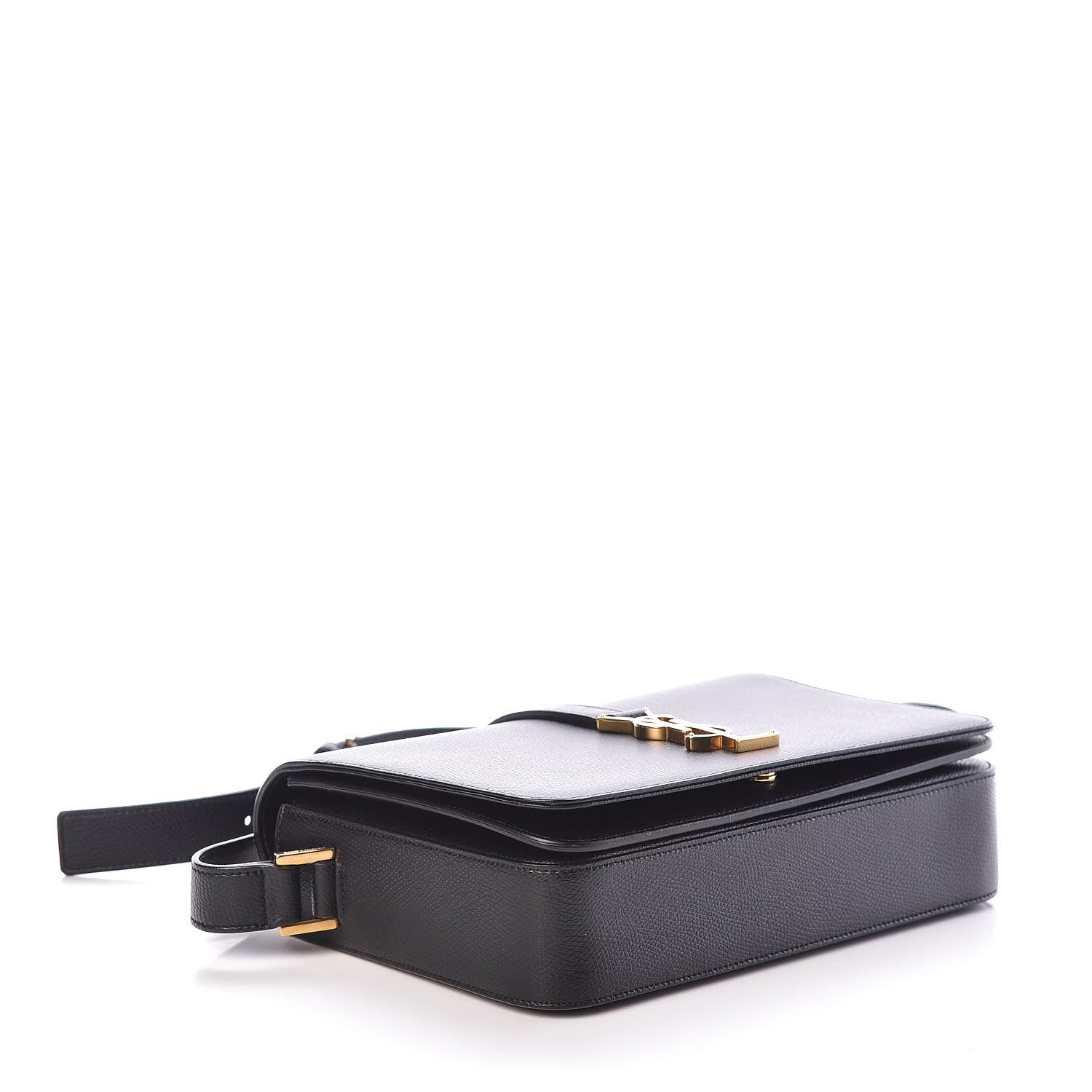 Saint Laurent Textured Calfskin Medium Classic Monogram Universite Bag Black 4 of 9