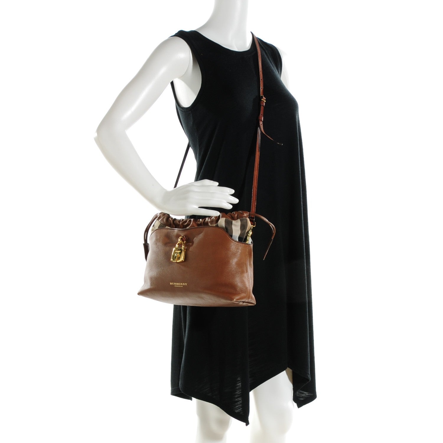 Burberry Calfskin House Check Little Crush Brown Ochre 2 of 8