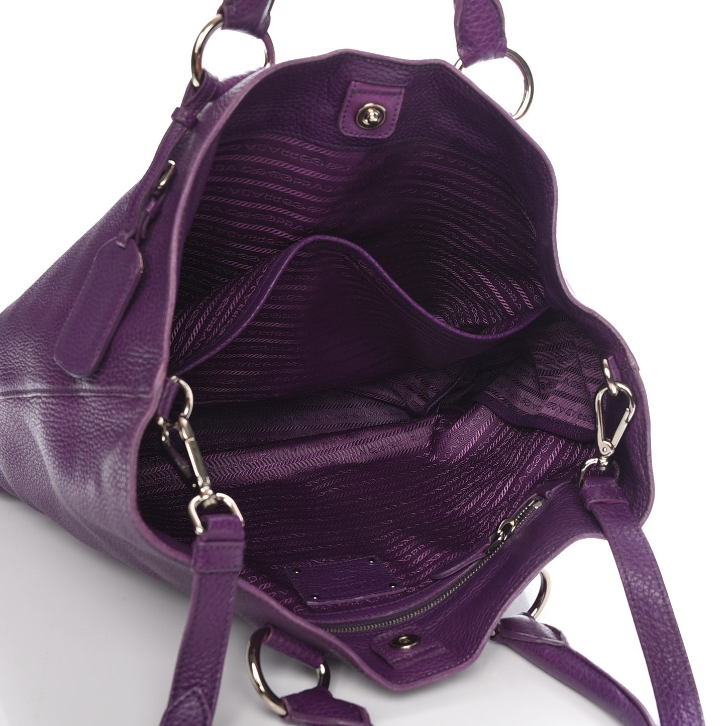 Vitello Daino Shopping Tote Petunia