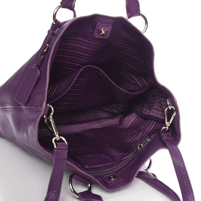 Prada Vitello Daino Shopping Tote Petunia 6 of 9