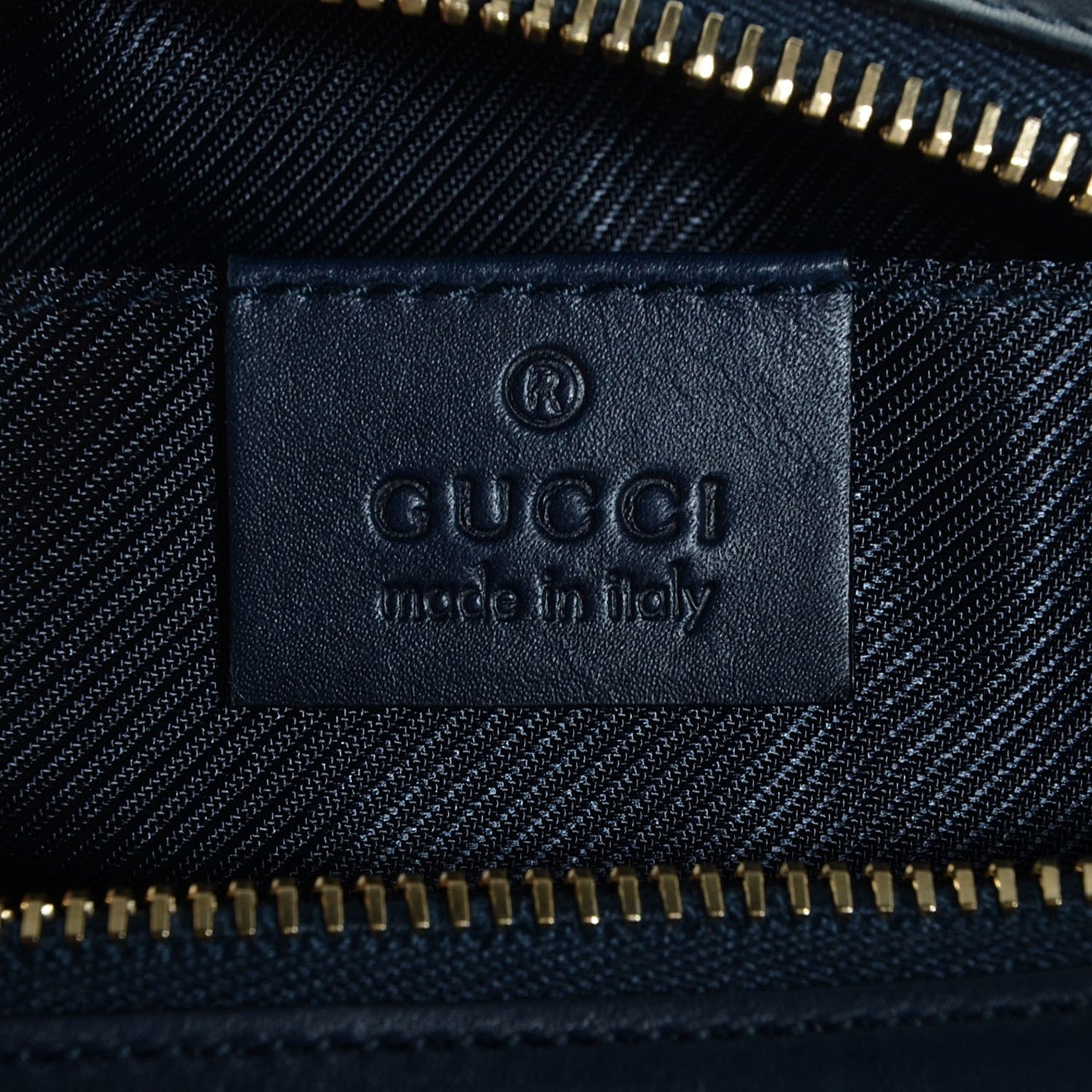 GG Monogram Web Medium Cosmetic Case Navy