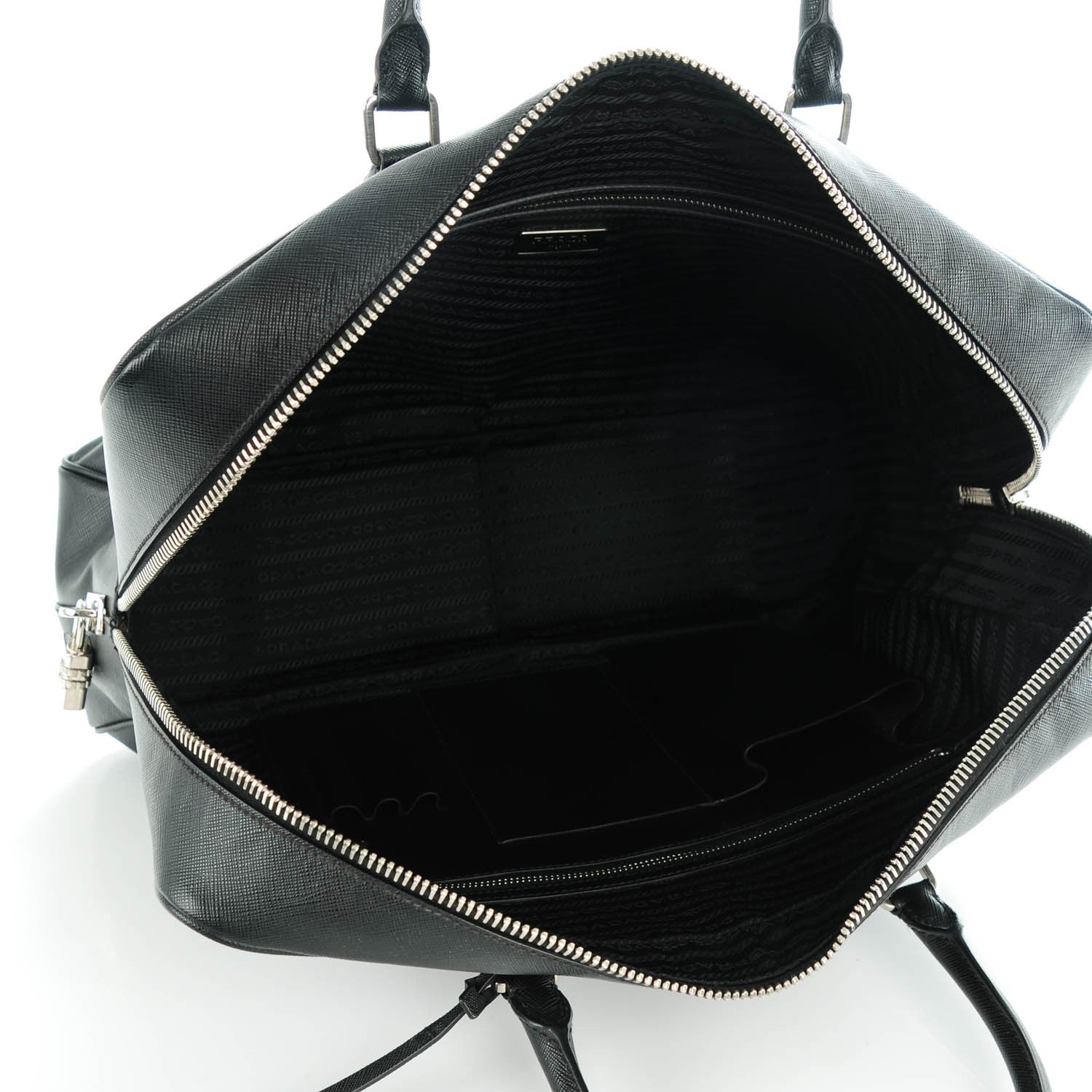 Prada Saffiano Briefcase Nero Black 5 of 8