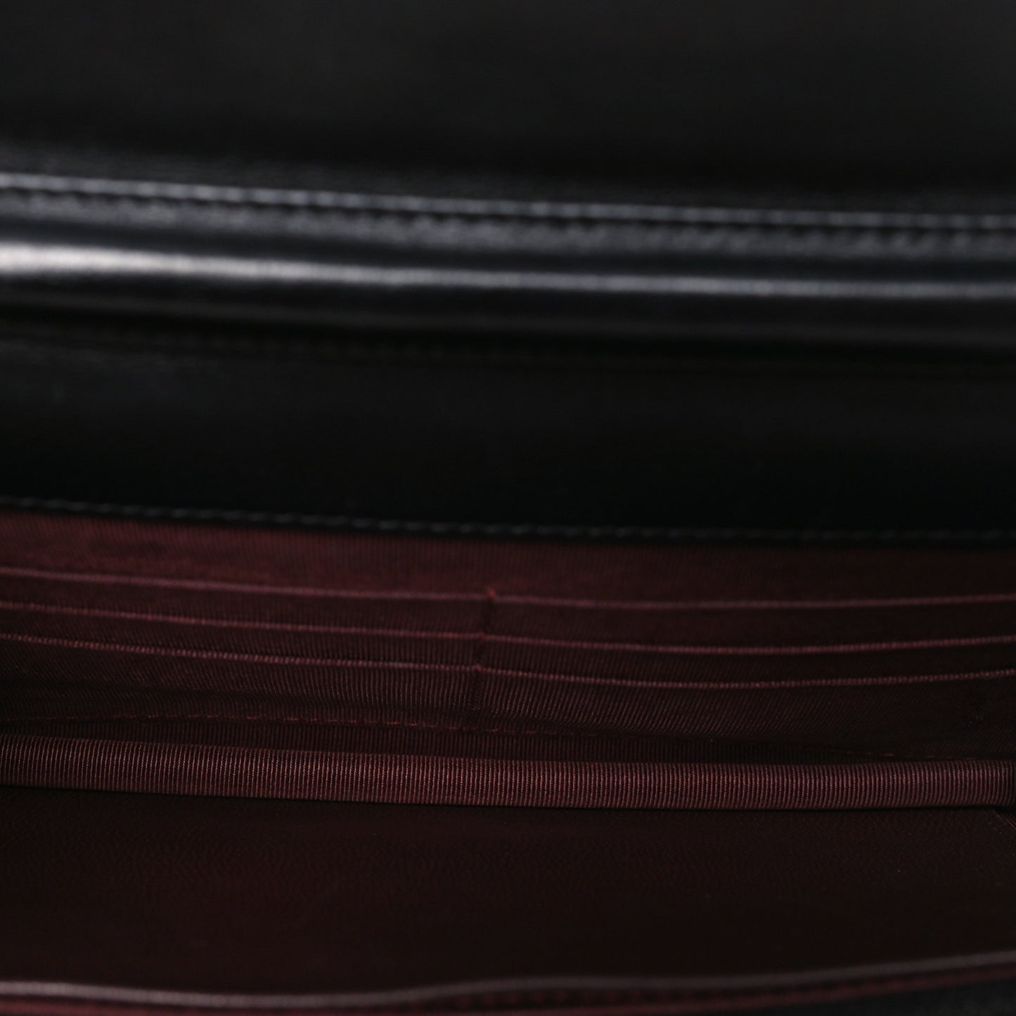Lambskin Quilted Wallet On Chain WOC Black
