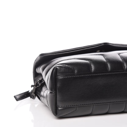Saint Laurent Calfskin Y Quilted Monogram Toy Loulou Crossbody Bag Black 5 of 10