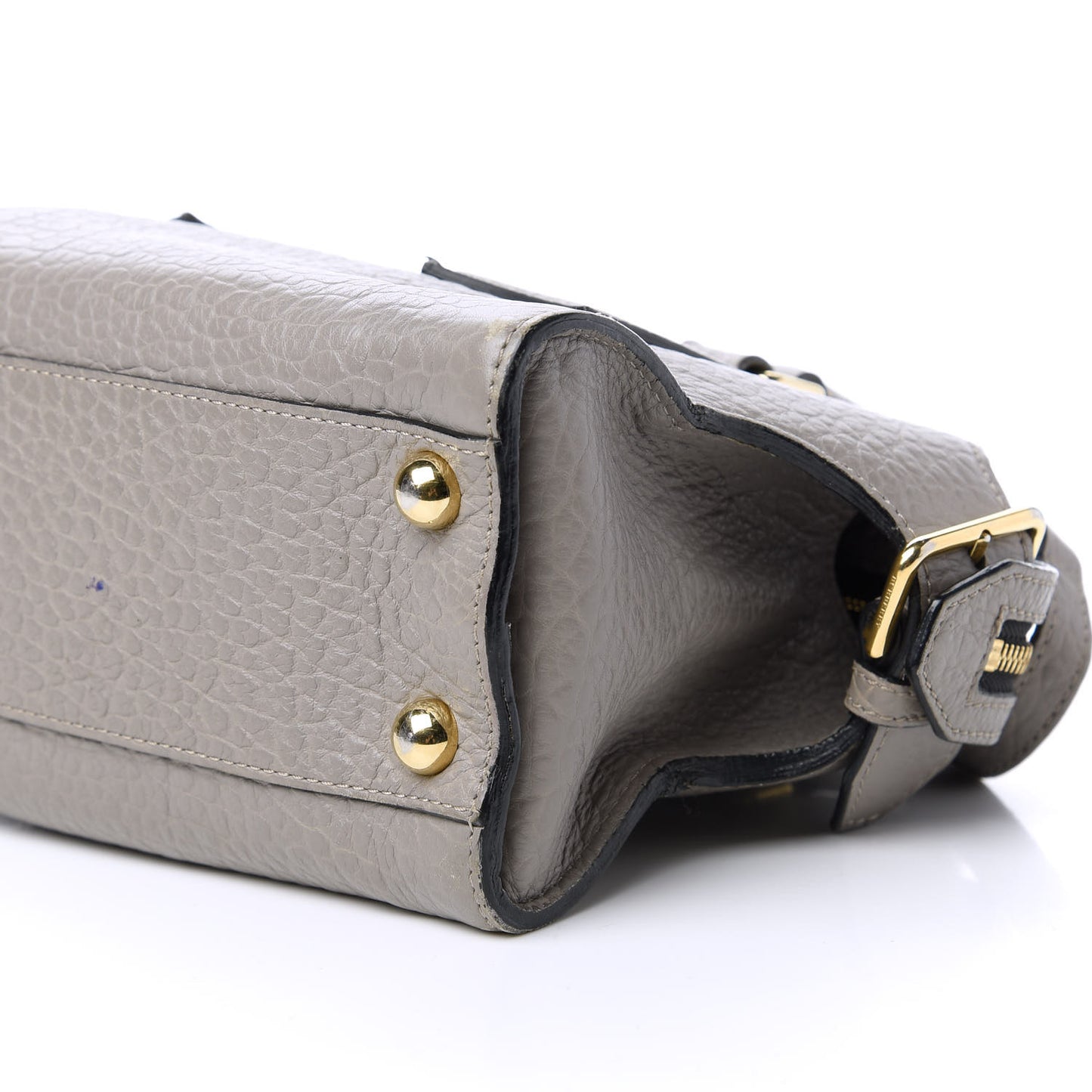 Signature Grain Small Clifton Bag Grey