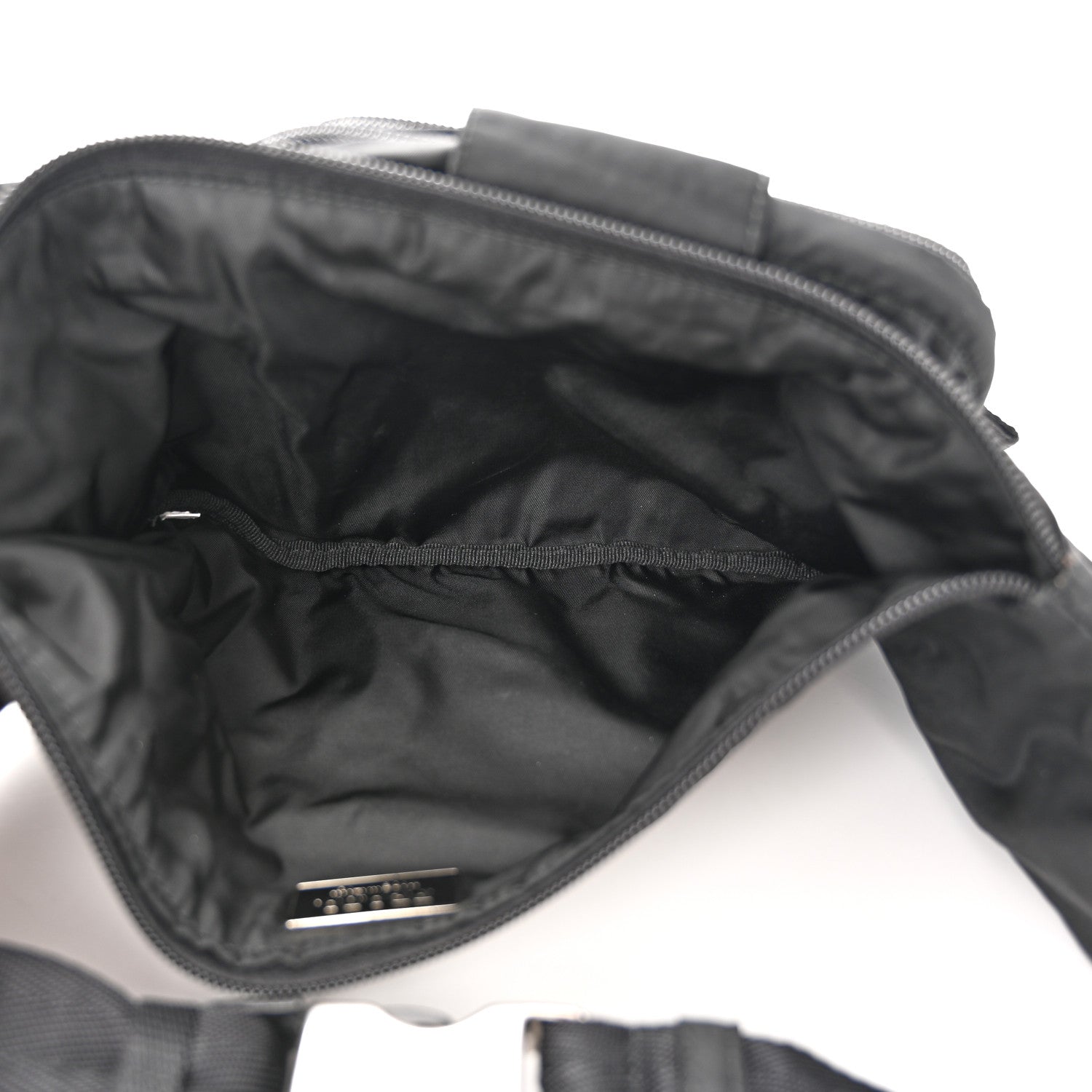 Prada Nylon Metal Triple Pocket Belt Bag Black 5 of 11