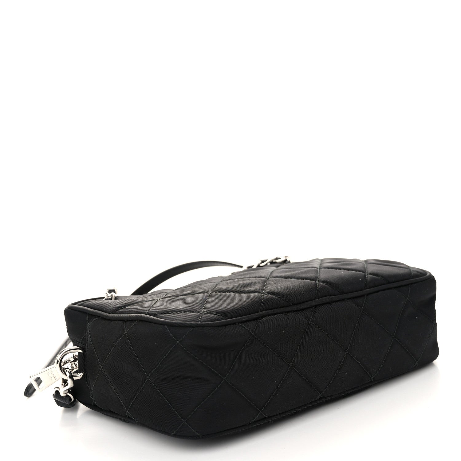 Prada Nylon Tessuto Impuntu Quilted Bandoliera Crossbody Bag Black 4 of 10