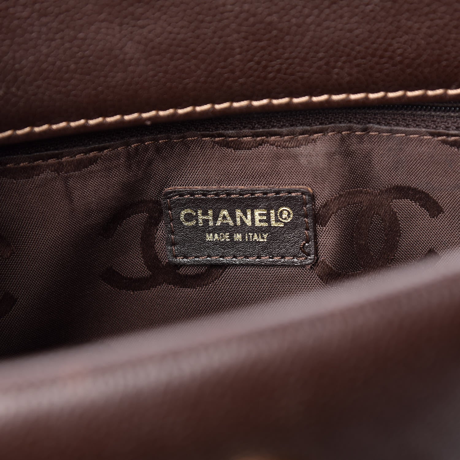 Chanel Caviar Small Tote Brown 6 of 21