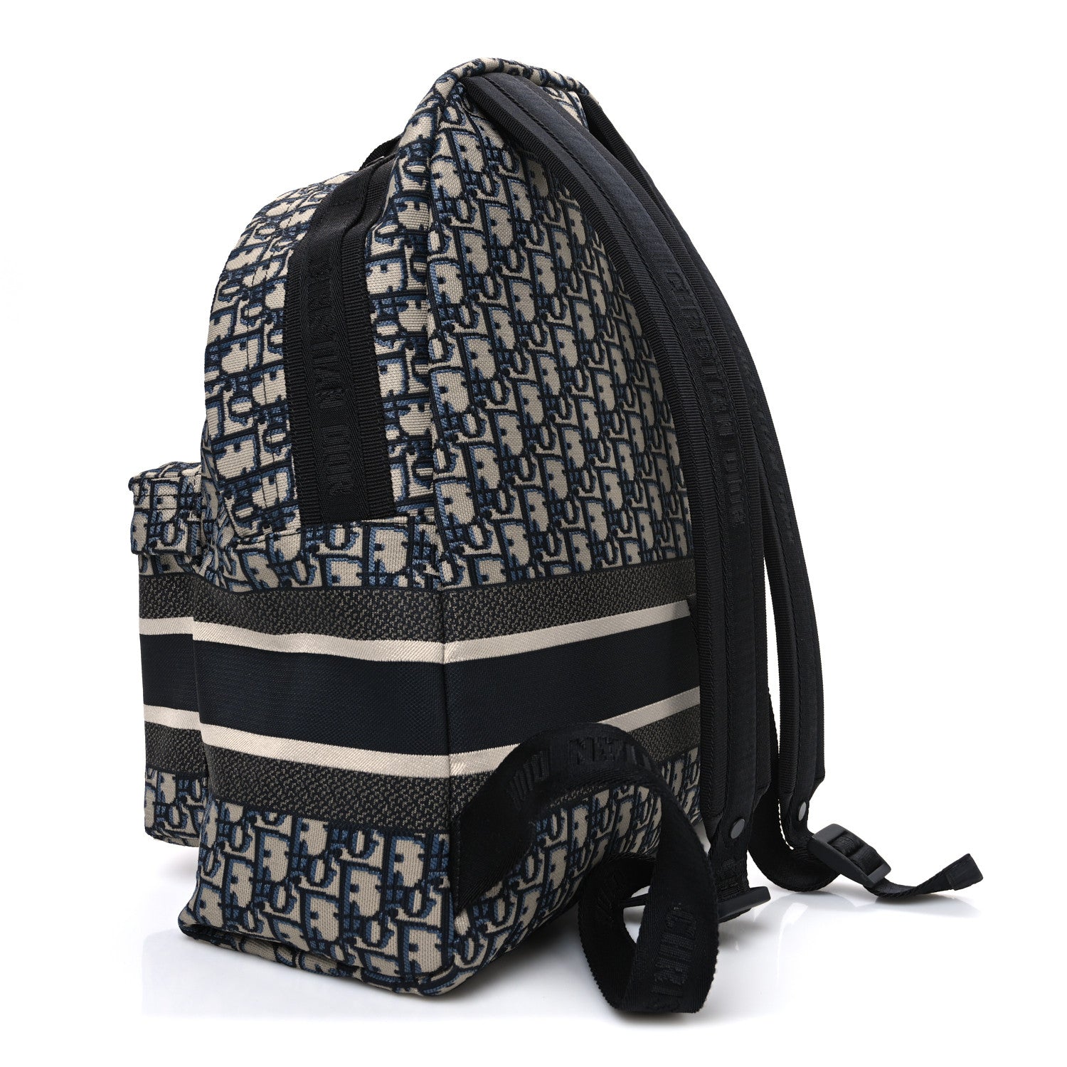 Christian Dior Oblique Diortravel Backpack Blue 3 of 10