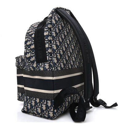 Christian Dior Oblique Diortravel Backpack Blue 3 of 10